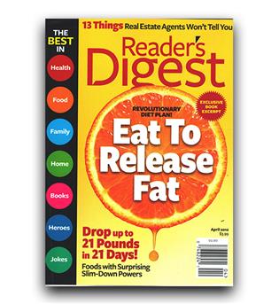 مجلات جیبی reader digest eat to release fat  (بخور تا چربی آزاد شود)