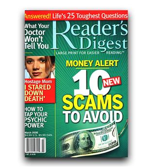 مجلات انگلیسی reader digest scams (کلاهبرداری)