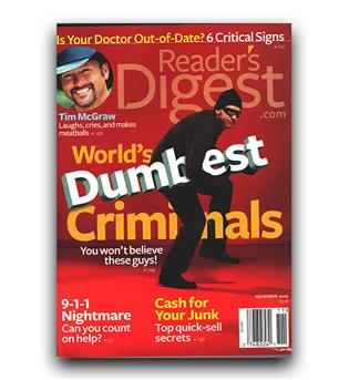 مجلات جیبی reader digest dumbest criminals (احمقترین جنایتکاران)